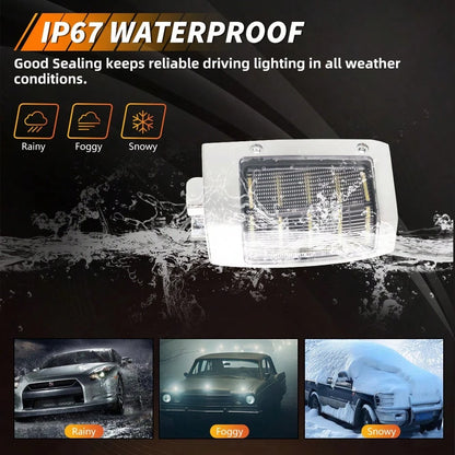 2PCS Clear Lens White Front Corner Side Marker Light Turn Signal Light Turn Warning Light Parking Light With Amber/White LED For 1990 1991 1992 1993 1994 1995 1996 1997 Niss-An D21 Pickup