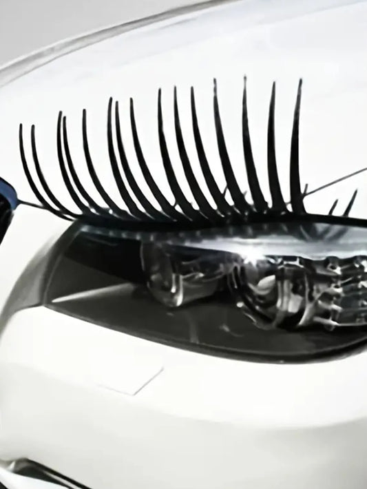 2pcs Eyelash Design Car Light Sticker