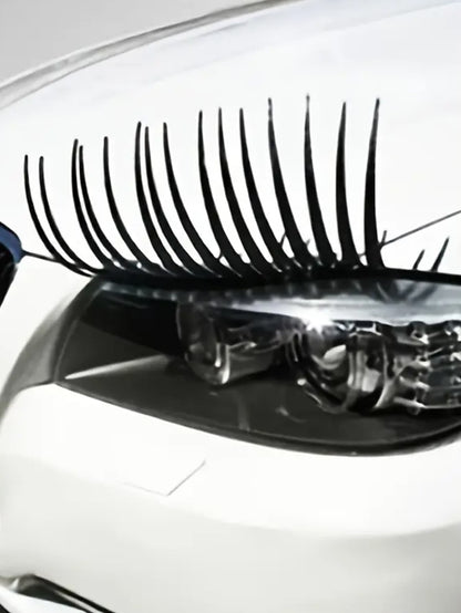 2pcs Eyelash Design Car Light Sticker