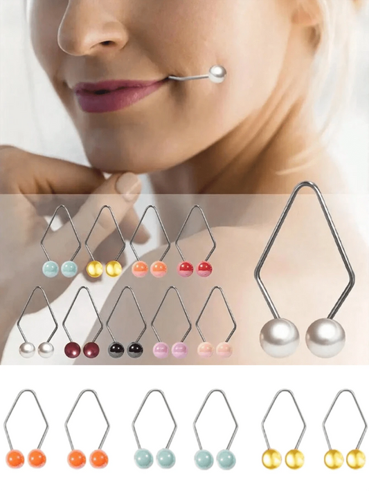2pcs Facial Contouring Tools For Women Double Chin Reducer Smile Trainer Facial Piercing Jewelry,Beauty,Skin Care Products,Spa,Self Care,Skin Care Tools,Face Care,Esthetician Supplies,Massage,Face Mas