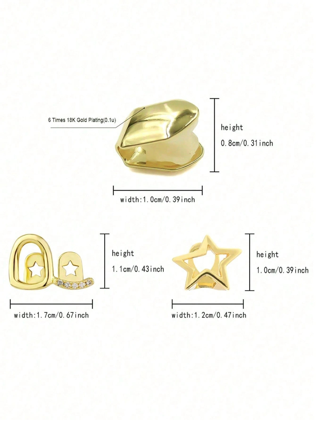 2pcs Fashionable Hollow Flower Tooth Grills, Stylish Halloween Tooth Jewelry