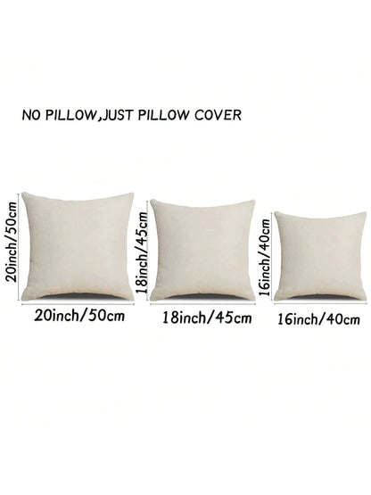 2pcs Floral Patterned Pillow Covers, Blue, Gray, Grayish Brown, Cream, Indoor Decor, Outdoor Farmhouse Style, For Sofa, Bed, Cushions, Single-Sided, Inserts Not Included