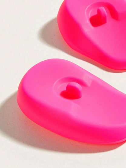 2pcs Hair Dyeing Earmuffs Silicone Hair Dyeing Waterproof Earmuffs Hair Salon Hair Dyeing Oil Inverted Earmuffs Hairdressing Tool Pink