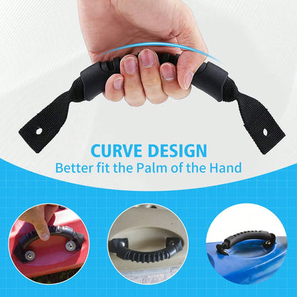 2Pcs Heavy Duty Kayak Carry Handles, Abrasion Resistant Nylon Webbing Replacement Parts With Mounting Screws, Easy Install Universal Fit For Canoe, Ocean Emotion, Ascend, Perception Boats & Outdoor Lu