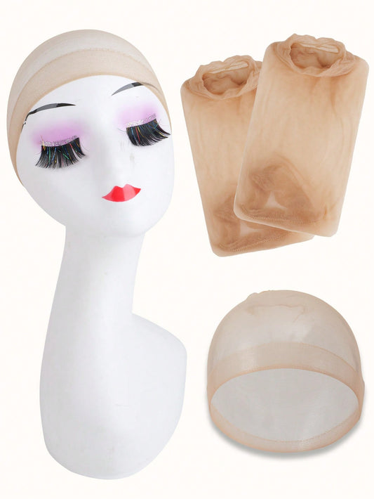 2pcs High Elasticity Wig Caps, Suitable For Everyday Wear
