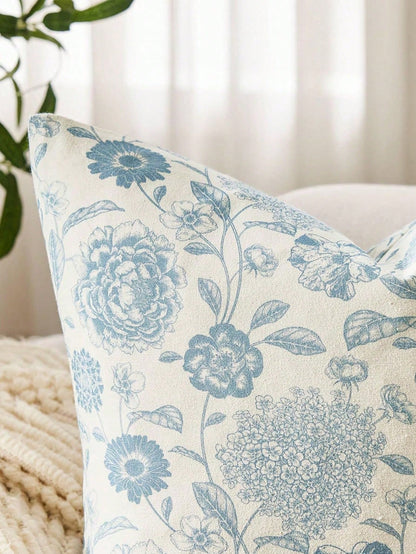 2pcs Hydrangea Flower Throw Pillow Covers, Elegant Floral Style Pillow Covers, Vintage Floral Pillow Covers, Suitable For Same Size Pillow Inserts, Easy To Replace And Wash Pillow Covers, Great Gift C