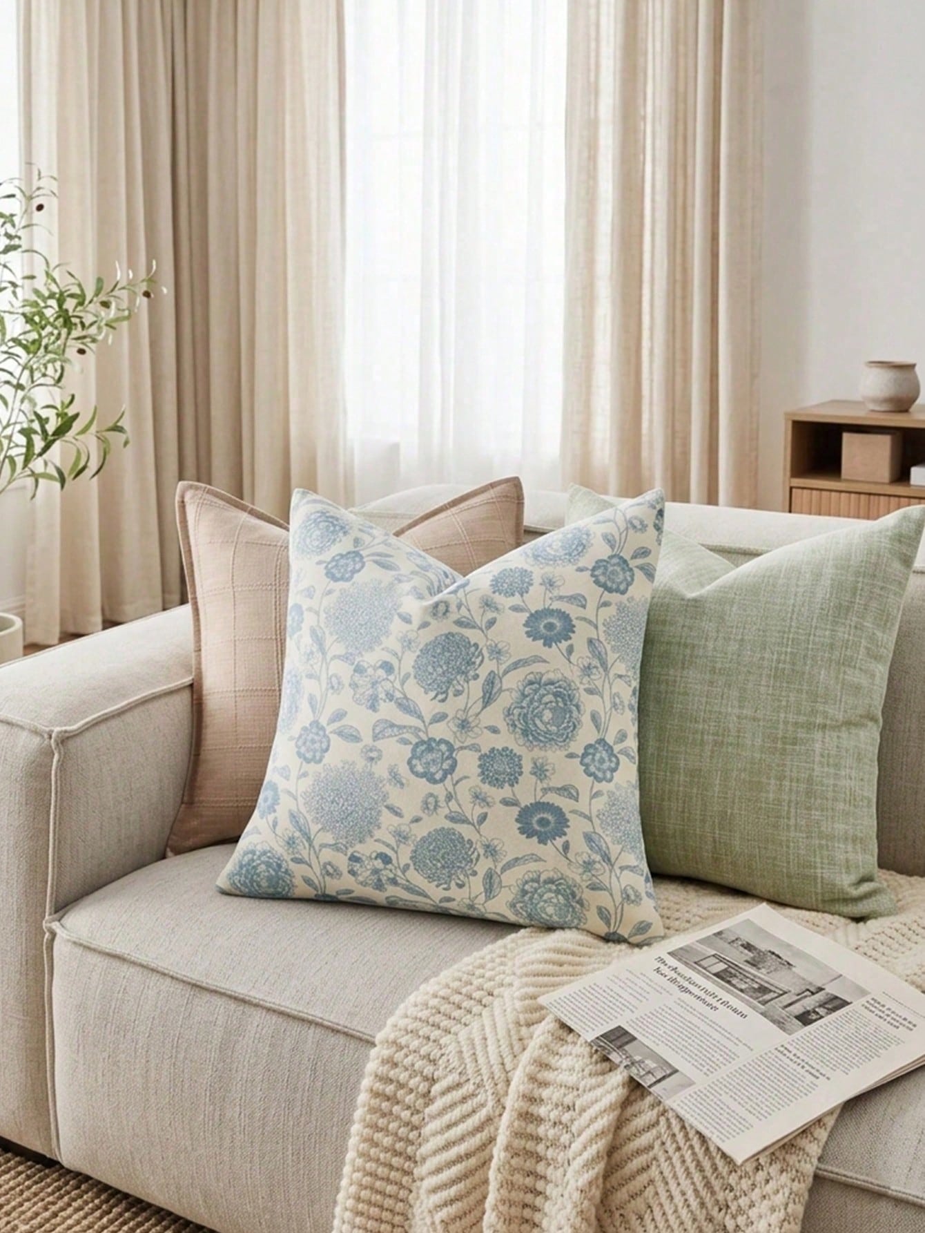 2pcs Hydrangea Flower Throw Pillow Covers, Elegant Floral Style Pillow Covers, Vintage Floral Pillow Covers, Suitable For Same Size Pillow Inserts, Easy To Replace And Wash Pillow Covers, Great Gift C