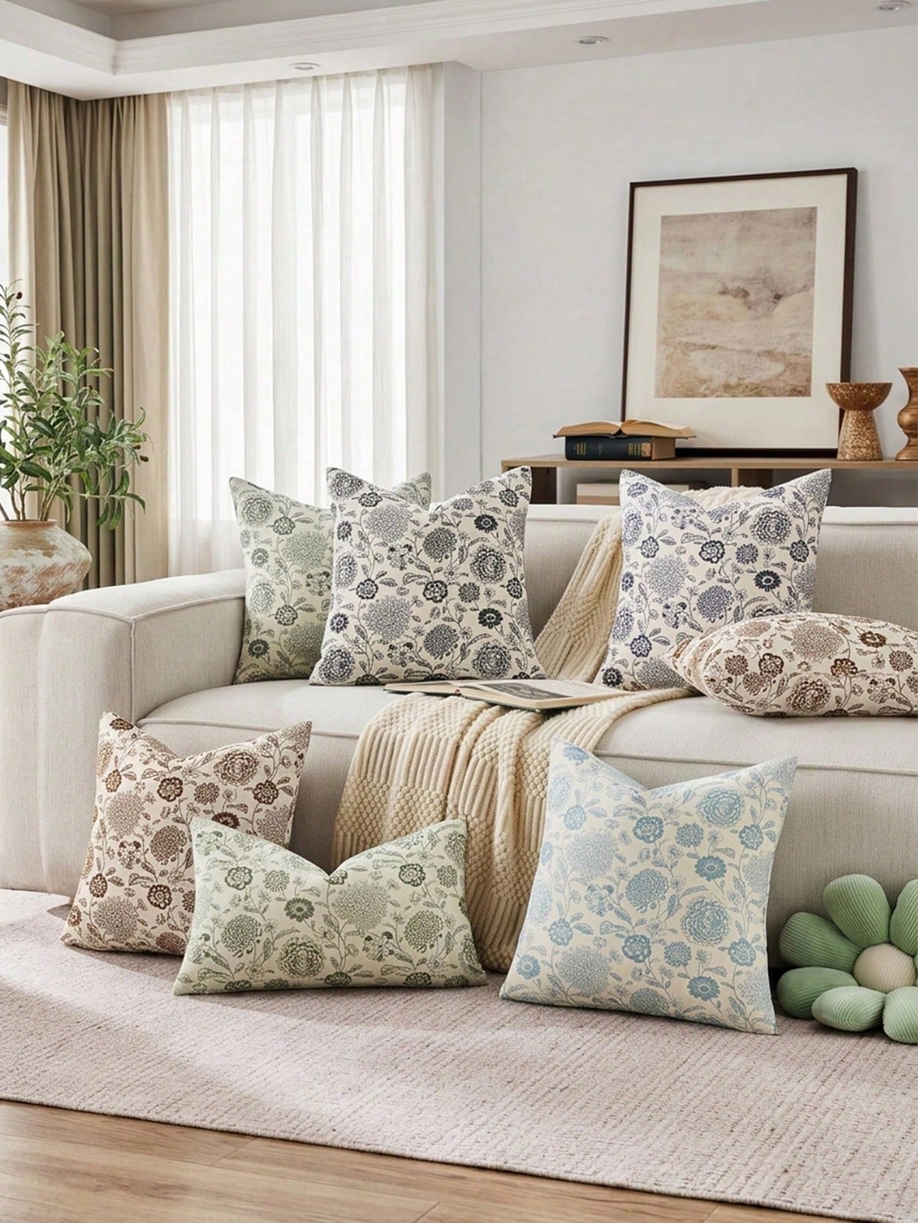 2pcs Hydrangea Flower Throw Pillow Covers, Elegant Floral Style Pillow Covers, Vintage Floral Pillow Covers, Suitable For Same Size Pillow Inserts, Easy To Replace And Wash Pillow Covers, Great Gift C