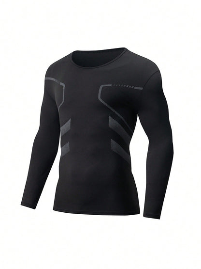 2pcs Men's Thermal Underwear Set, Autumn/Winter Long Johns Shirt + Pants Adult Crew Neck Thermal Clothing Set