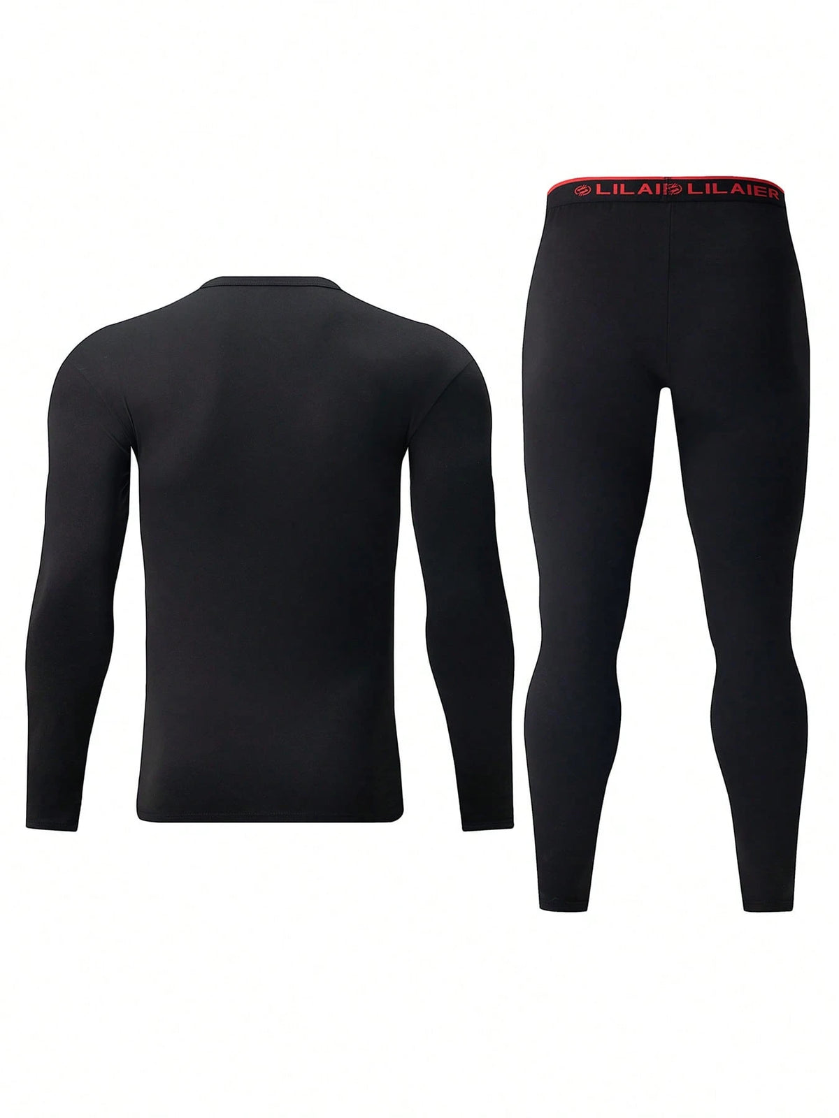 2pcs Men's Thermal Underwear Set, Autumn/Winter Long Johns Shirt + Pants Adult Crew Neck Thermal Clothing Set