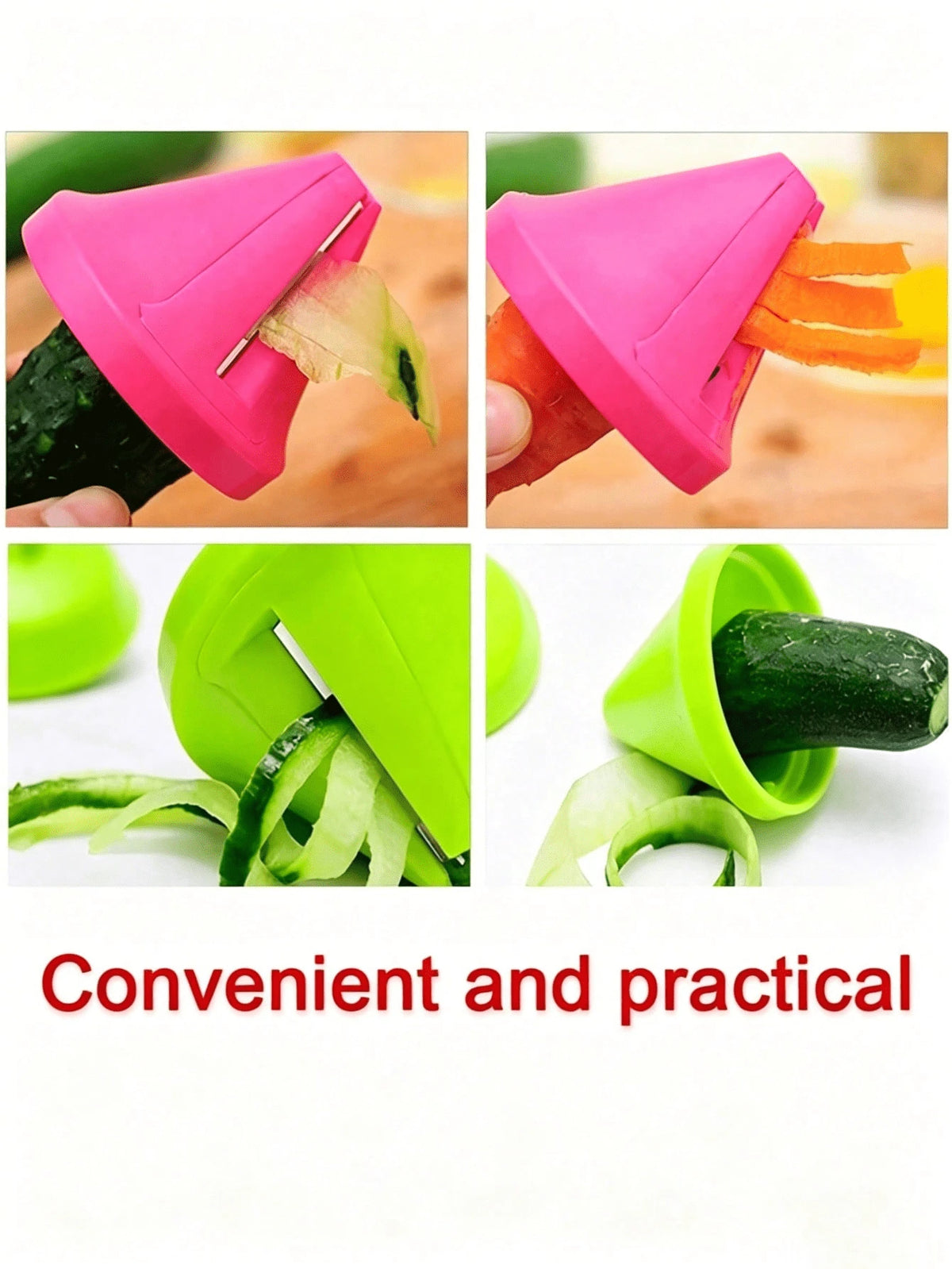 2pcs Multifunctional Spiral Vegetable Peeler/Slicer- Suitable For Potatoes, Carrots, Radishes And Other Kitchen Accessories, Home Kitchen Accessories, Kitchen Decor, Kitchen Accessories, Kitchen Supp