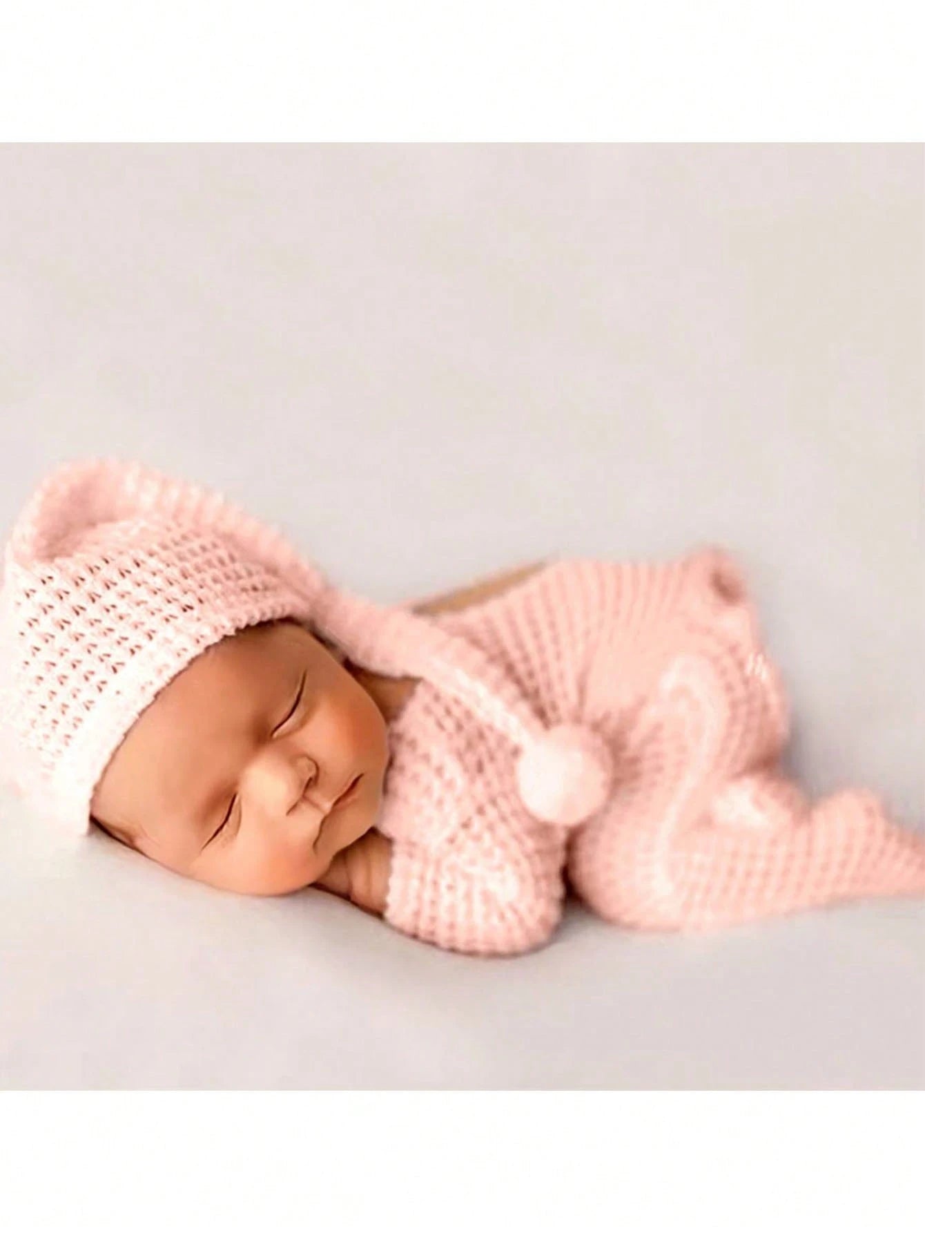 2pcs Newborn Photography White Jumpsuit Baby Photo Clothes Knitted Infant Romper For Boys And Girls 0-3 Months Baby Shower Family Decorations Gifts Baby Shower Easter Gifts Things For Girls/Boys