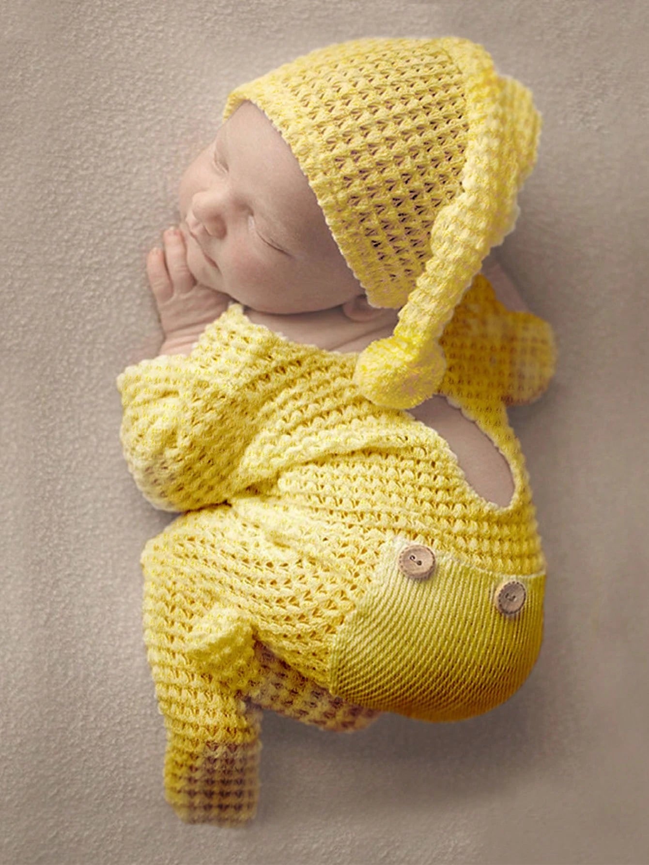 2pcs Newborn Photography White Jumpsuit Baby Photo Clothes Knitted Infant Romper For Boys And Girls 0-3 Months Baby Shower Family Decorations Gifts Baby Shower Easter Gifts Things For Girls/Boys