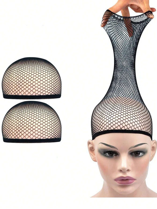 2pcs Open-End Wig Caps, Mesh Wig Caps, Woven Wig Nets For Women