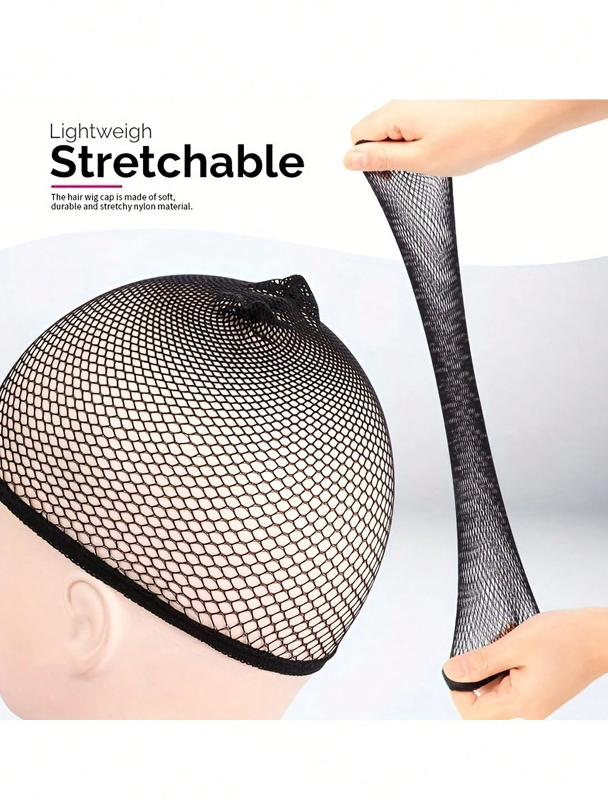 2pcs Open-End Wig Caps, Mesh Wig Caps, Woven Wig Nets For Women