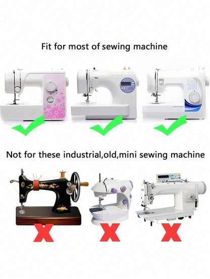 2PCS Overlock Sewing Machine Overlock Presser Foot Tool Perfect For Low Shank Singer And Brother Machines, Clothing Sewing And Fabric, Sewing Machine Accessories, Father's Day Gift, Mother's Day Gift