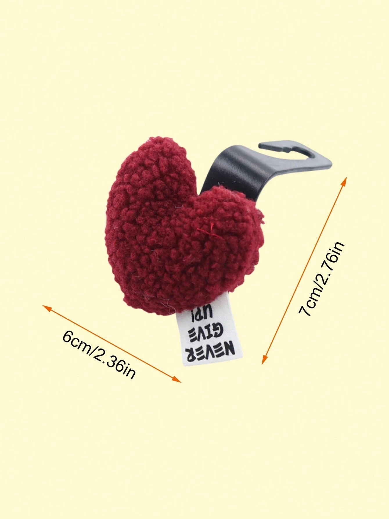 2pcs Plush Heart-Shaped Car Seat Back Hooks- Cute And Practical Seat Back Hanger Hooks, Suitable For Hanging Bags, Clothes And Accessories- Made Of Soft Plush And ABS Material- Easy To Install And