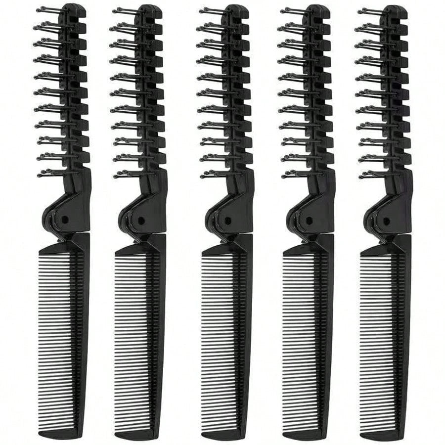 2pcs Portable Travel Folding Comb, Anti-Static Fine Tooth Double-Headed Pocket Comb, Suitable For Men And Women Hair Styling Tool