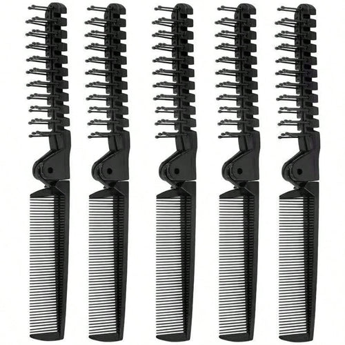 2pcs Portable Travel Folding Comb, Anti-Static Fine Tooth Double-Headed Pocket Comb, Suitable For Men And Women Hair Styling Tool