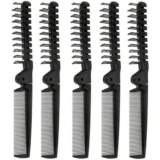 2pcs Portable Travel Folding Comb, Anti-Static Fine Tooth Double-Headed Pocket Comb, Suitable For Men And Women Hair Styling Tool