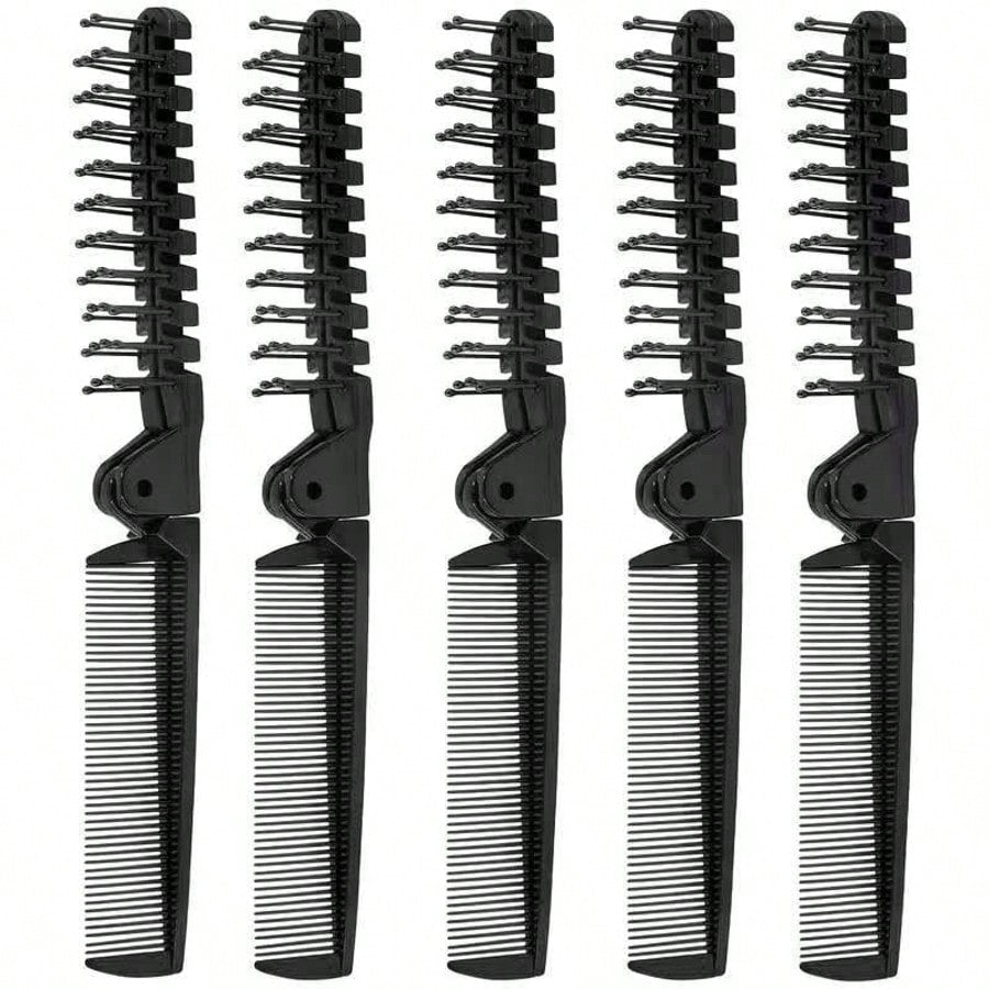 2pcs Portable Travel Folding Comb, Anti-Static Fine Tooth Double-Headed Pocket Comb, Suitable For Men And Women Hair Styling Tool