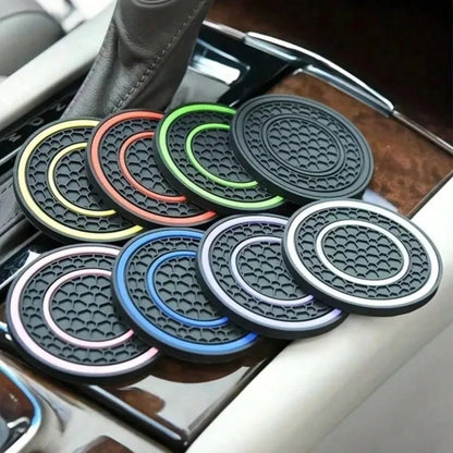 2pcs Premium Rubber Car Cup Holders, Anti-Slip Anti-Dust Easy To Clean, Universal Car Cup Holder Accessories