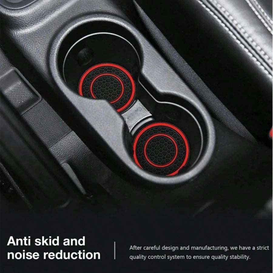 2pcs Premium Rubber Car Cup Holders, Anti-Slip Anti-Dust Easy To Clean, Universal Car Cup Holder Accessories