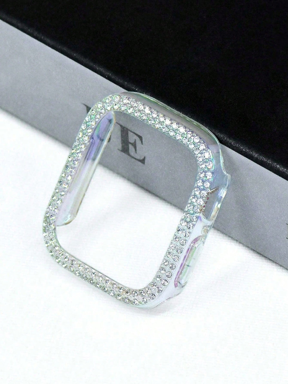 2pcs Shiny Crystal Rhinestone Protective Case, Dual Layer Hard PC Ultra-Thin Shell Compatible With Apple Watch 38/40/41/42/44/45/46/49mm, Suitable For Apple Watch Series Ultra/SE/11/10/9/8/7/6/5/4/3/2