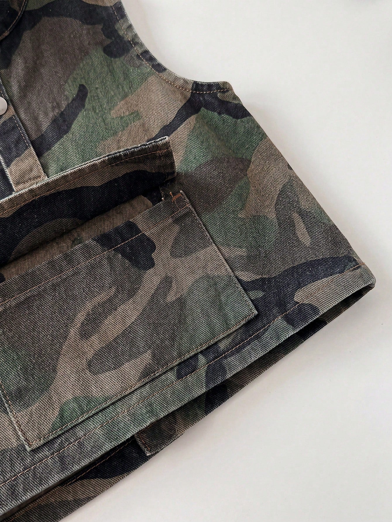 2pcs Toddler Boys' Camouflage Denim Sleeveless Cardigan Top And Loose Shorts Set Festival Outfits For Party Wedding Graduation Prom Birthday Casual Vacation