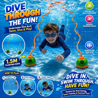 2pcs Water Sports Toys (1 Crab * 1 Top, 1.5m Rope, Random Color And Letter), Floating Rope Forms A Gate, Swimming Pool Diving Set, Diving Pool Toy, Bathtub Toy, Pool Toy, Swimming Toy, Suitable For Ch