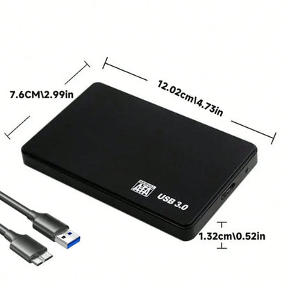 2TB High Speed Portable External Hard Drive USB 3.0- Tool-Free Installation, PC/ Laptop/Office Large Capacity HDD, ExFAT File System,/Video/Music Extended Backup (Black), Portable Storage Drive, Off