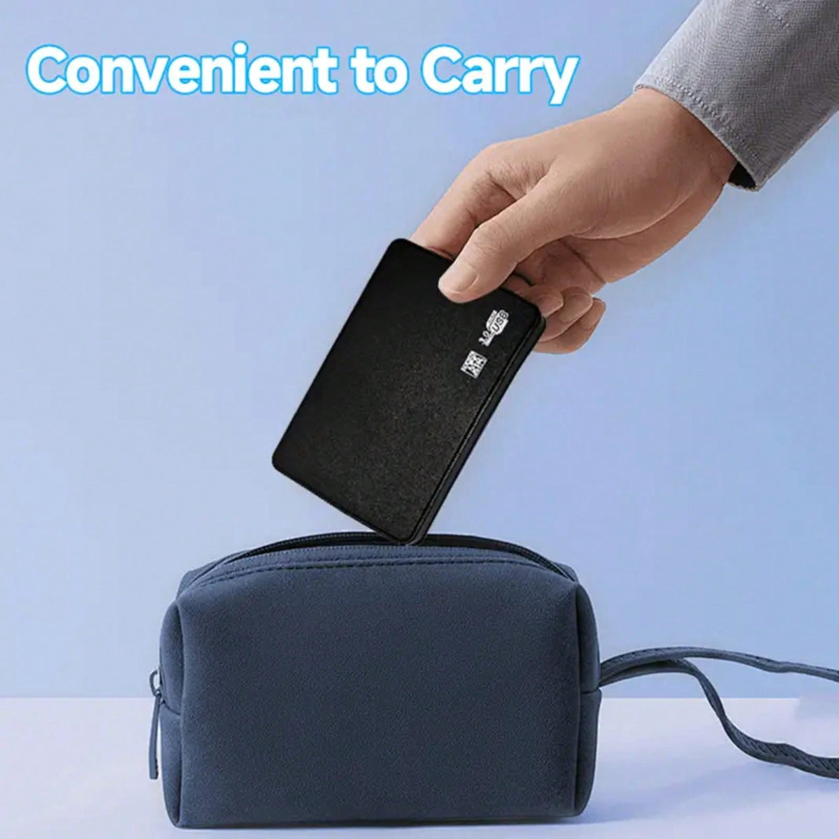 2TB High Speed Portable External Hard Drive USB 3.0- Tool-Free Installation, PC/ Laptop/Office Large Capacity HDD, ExFAT File System,/Video/Music Extended Backup (Black), Portable Storage Drive, Off