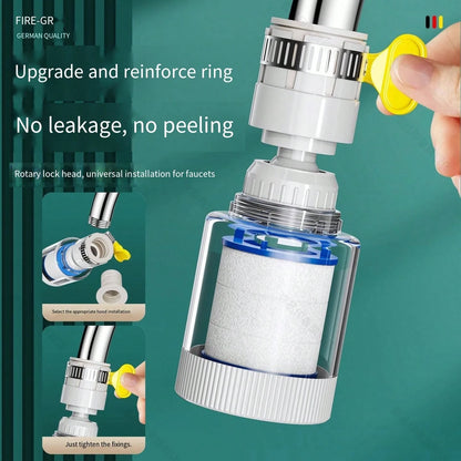 3/2/1pc 360° Rotating Faucet Filter- Water Purifier Accessory, Leak-Proof Filtration Function. Can Remove Impurities From Water, Suitable For High Flow Use, Easy Installation, Applicable To Kitchen