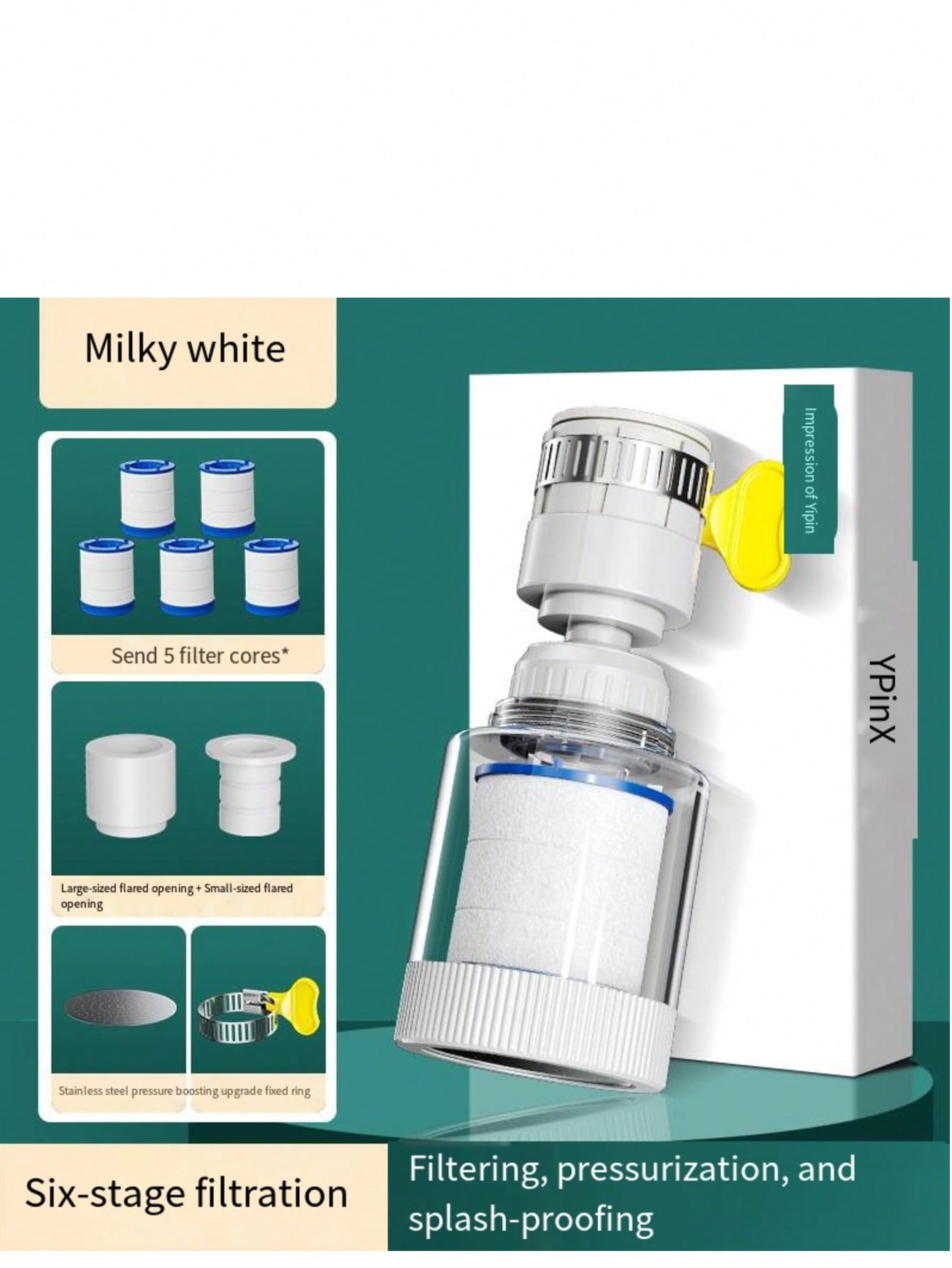 3/2/1pc 360° Rotating Faucet Filter- Water Purifier Accessory, Leak-Proof Filtration Function. Can Remove Impurities From Water, Suitable For High Flow Use, Easy Installation, Applicable To Kitchen