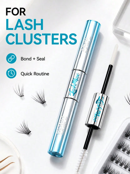 3/2/1PCS 10ml 2-In-1 Lash Bond & Seal Eyelash Glue For Cluster & Individual Lashes, Waterproof Long-Lasting Eyelash Extension Adhesive, Strong Hold DIY Lash Extension Glue For At-Home Use, Fast-Drying