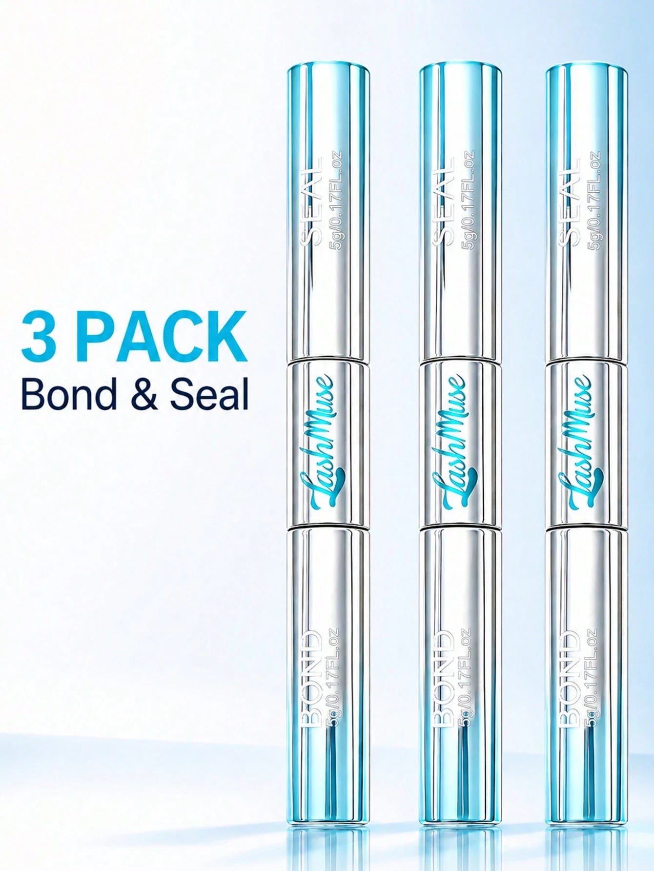 3/2/1PCS 10ml 2-In-1 Lash Bond & Seal Eyelash Glue For Cluster & Individual Lashes, Waterproof Long-Lasting Eyelash Extension Adhesive, Strong Hold DIY Lash Extension Glue For At-Home Use, Fast-Drying