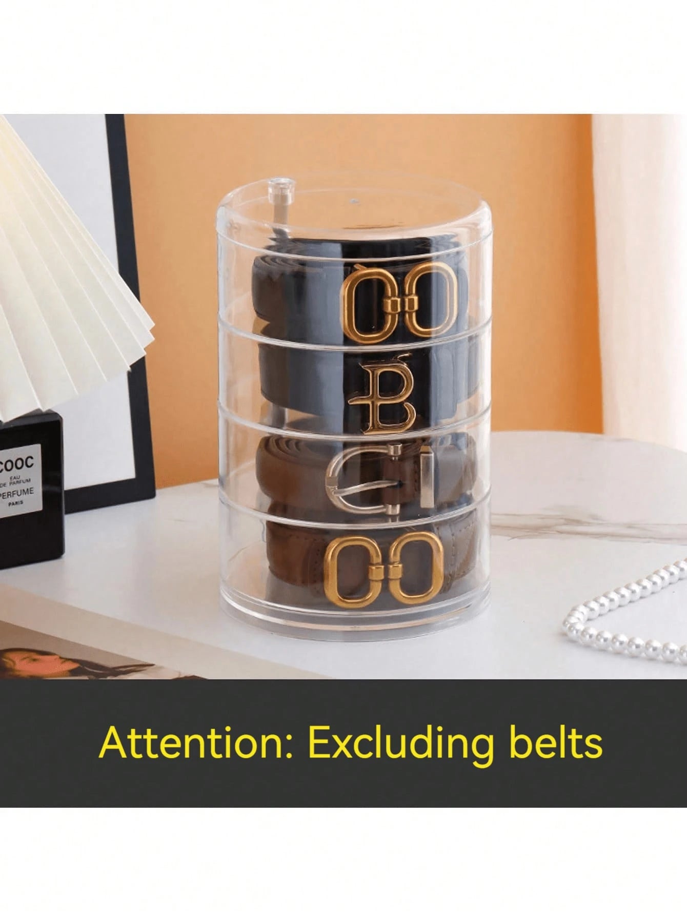 3/4/5 Layer Elegant Rotating Transparent Jewelry Storage Box- Dustproof, Waterproof, With Adjustable Compartments- Suitable For Storing Belts, Necklaces, Bracelets, Hair Clips And Earrings