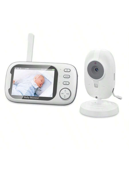 3.5 Inch Rechargeable Baby Monitor With Camera, Two-Way Talk, Night Vision, Temperature Alert, Feeding Reminder, 8 Lullabies, USB Powered – Suitable For Nursery And Home Use