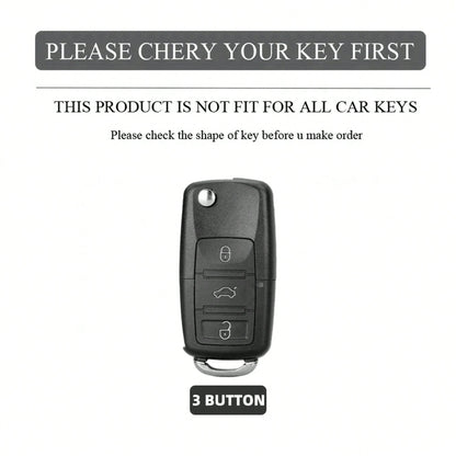 3 Buttons For VW Polo Tiguan Golf Jetta Beetle Eos Scirocco Up Transporter Sharan Zinc Alloy Car Key Case Cover Protector Holder Shell Fob