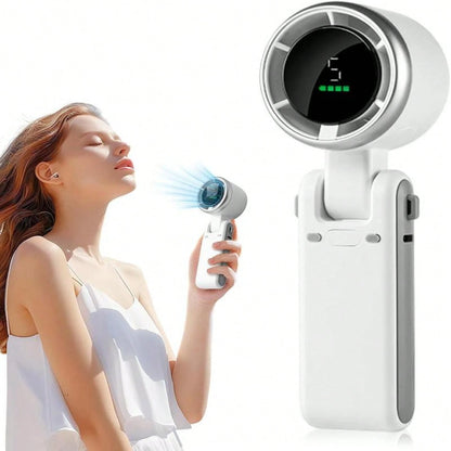 3 In 1 Portable Turbo Fan (Handheld Fan, Desk Fan, Neck Fan) 10 Hours Battery Life, 5 Speeds, 40000RPM Beast, 180° Foldable, Personal Fan With LED Display, Father'S Day Gifts & Gifts Boyfriend & De