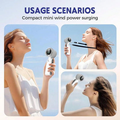 3 In 1 Portable Turbo Fan (Handheld Fan, Desk Fan, Neck Fan) 10 Hours Battery Life, 5 Speeds, 40000RPM Beast, 180° Foldable, Personal Fan With LED Display, Father'S Day Gifts & Gifts Boyfriend & De