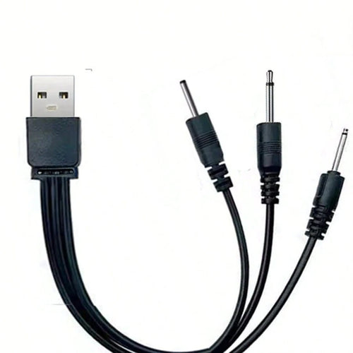 3-In-1 USB Charging Cable, DC2.5 And DC2.0 Pins, Suitable For Powering Facial Cleansing Brush, Beauty Device And Other Small Appliances