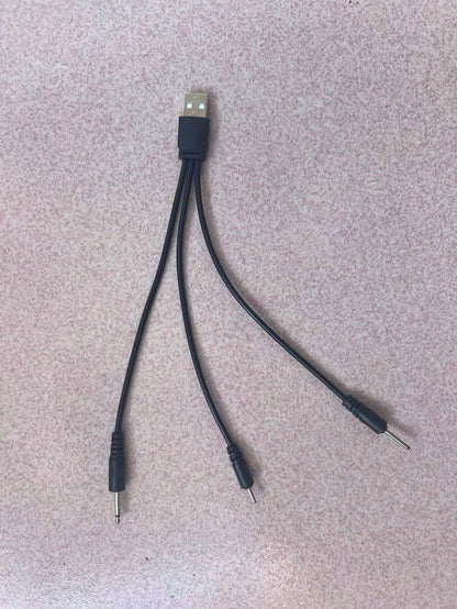 3-In-1 USB Charging Cable, DC2.5 And DC2.0 Pins, Suitable For Powering Facial Cleansing Brush, Beauty Device And Other Small Appliances