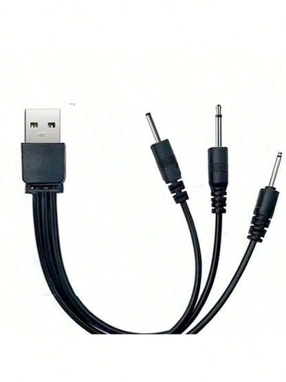 3-In-1 USB Charging Cable, DC2.5 And DC2.0 Pins, Suitable For Powering Facial Cleansing Brush, Beauty Device And Other Small Appliances
