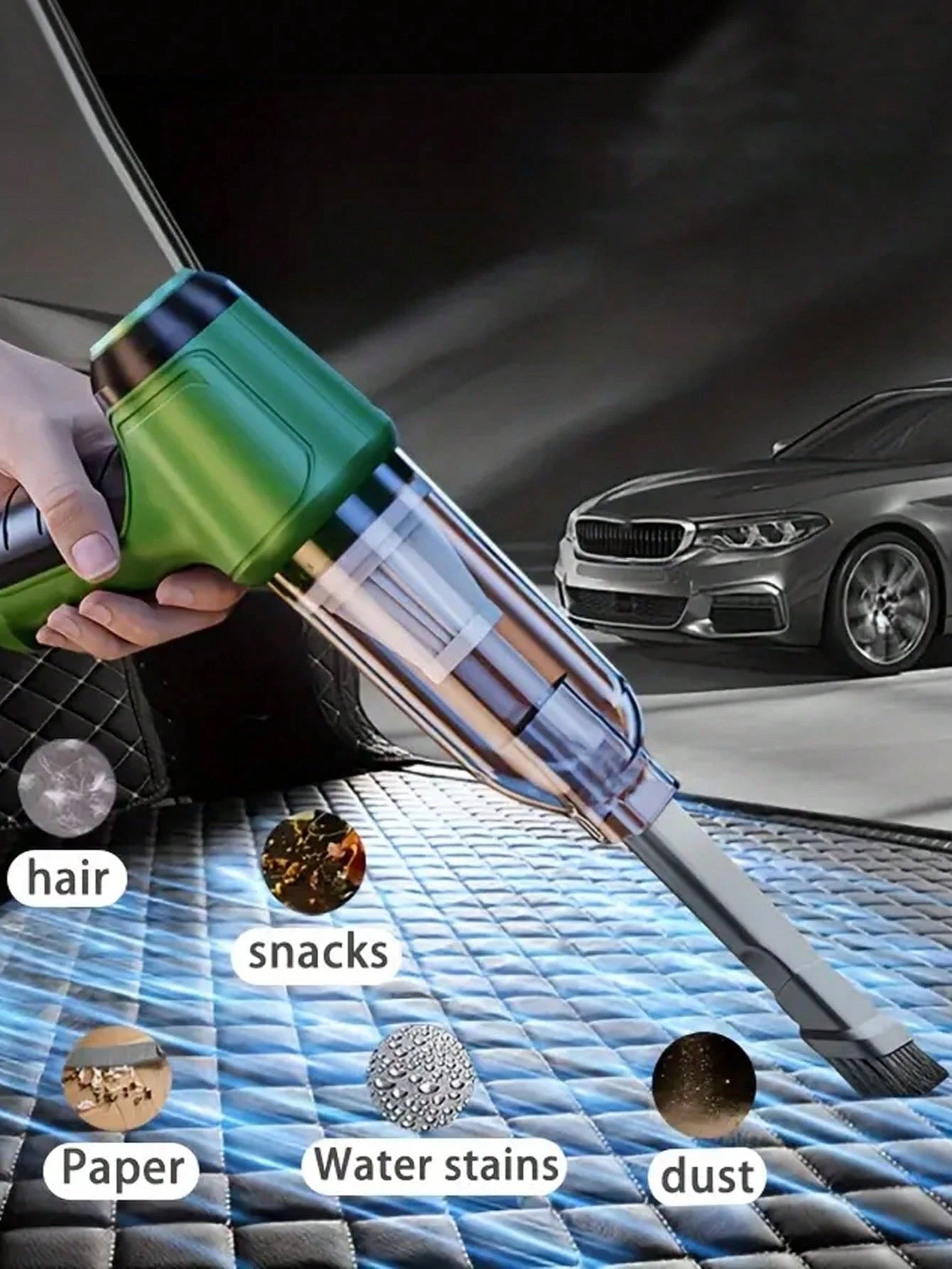 3-In-1 Wireless Handheld Car Vacuum Cleaner, High Power Vacuum And Blower, Portable Mini Handheld Vacuum Cleaner For Car And Home, Gift, Auto Accessories (2400mAh)