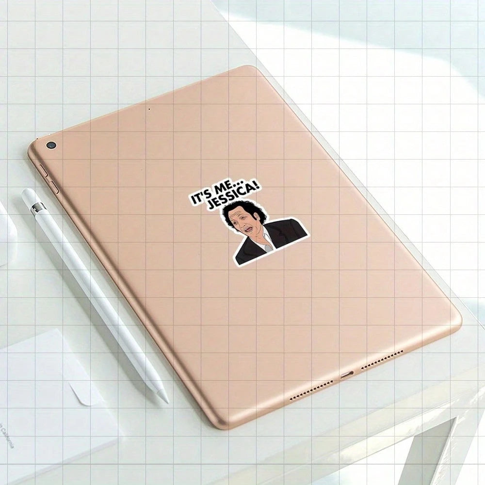 3-Inch "It's Me... Jessica! Vinyl Sticker For Pop Culture Fans, Humor Enthusiasts, And Quirky Design Perfect For Laptop, Water Bottle, Notebook, And Desk Decor Ideal As Meme Sticker, Humorous Sticker