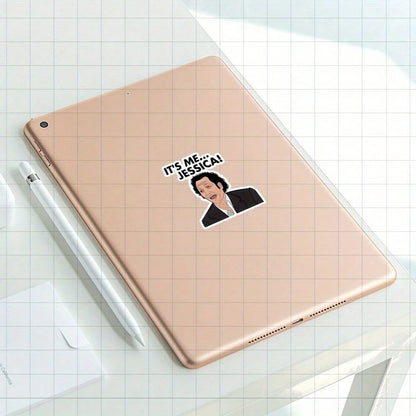 3-Inch "It's Me... Jessica! Vinyl Sticker For Pop Culture Fans, Humor Enthusiasts, And Quirky Design Perfect For Laptop, Water Bottle, Notebook, And Desk Decor Ideal As Meme Sticker, Humorous Sticker