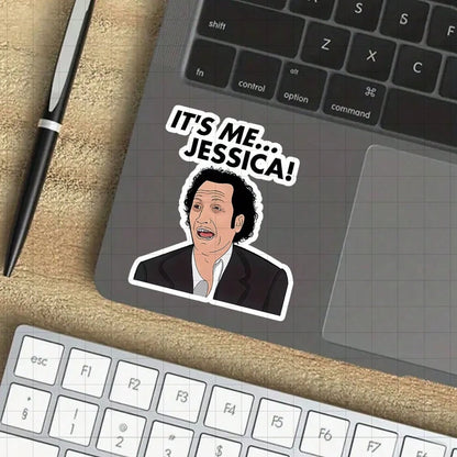3-Inch "It's Me... Jessica! Vinyl Sticker For Pop Culture Fans, Humor Enthusiasts, And Quirky Design Perfect For Laptop, Water Bottle, Notebook, And Desk Decor Ideal As Meme Sticker, Humorous Sticker