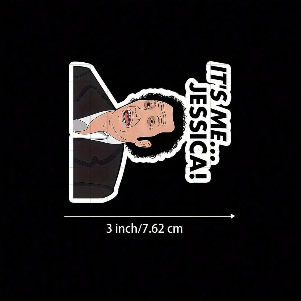 3-Inch "It's Me... Jessica! Vinyl Sticker For Pop Culture Fans, Humor Enthusiasts, And Quirky Design Perfect For Laptop, Water Bottle, Notebook, And Desk Decor Ideal As Meme Sticker, Humorous Sticker