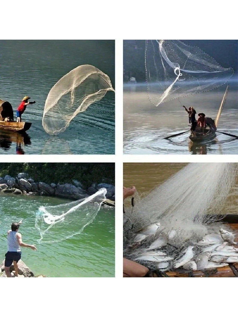 3 Meters/10 Feet Fishing Net Bait Easy To Throw, Hand Thrown Strong Nylon Net Fishing Net